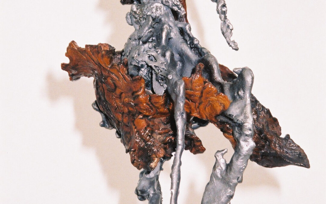 Homme assoupi – Sculpture Acier/bois